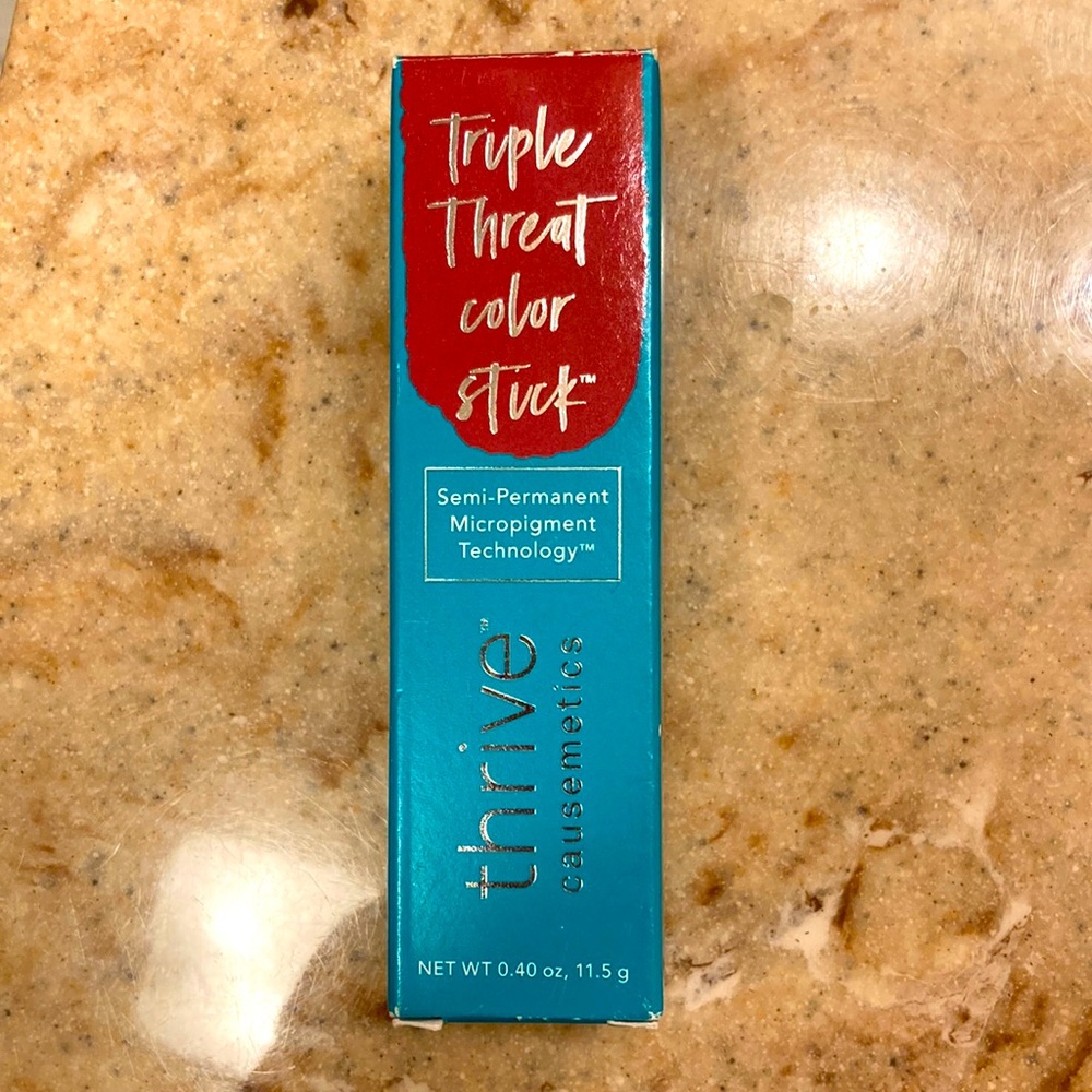 NIB Thrive Causemetics Triple Threat Color Stick - Dionne (Brick red shimmer).